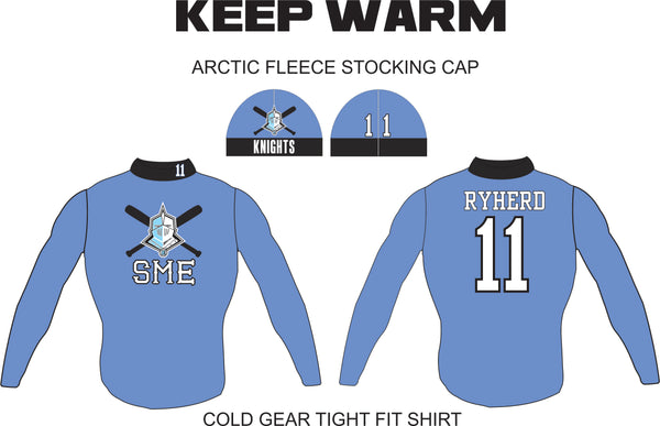 BASEBALL ELITE COLD GEAR COMPRESSION SHIRT STOCKING CAP SET