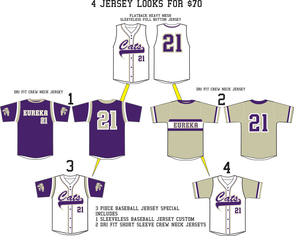 4 UNIFORM LOOKS 1 SLEEVELESS JERSEY 2 DRI FIT JERSEY COMBO SPECIAL HYPE ATHLETIC