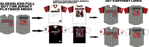 4 UNIFORM LOOKS 1 SLEEVELESS JERSEY 2 DRI FIT JERSEY COMBO SPECIAL