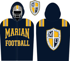 FOOTBALL SIDELINE CAPE FLEECE LINED  100 CUSTOM