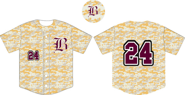 BASEBALL  FBF 101 CAMO BASEBALL JERSEY