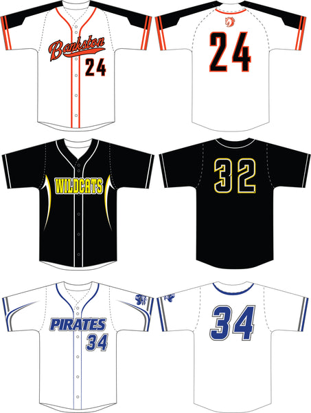 005 FULL BUTTON CUSTOM BASEBALL JERSEY