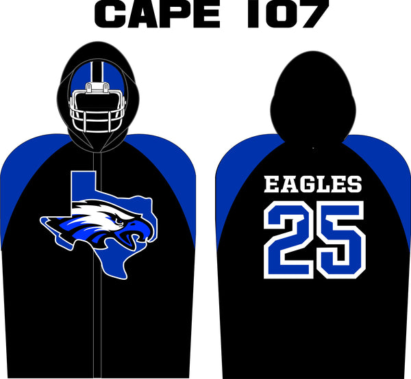 FOOTBALL SIDELINE CAPE FLEECE LINED  STYLE 107