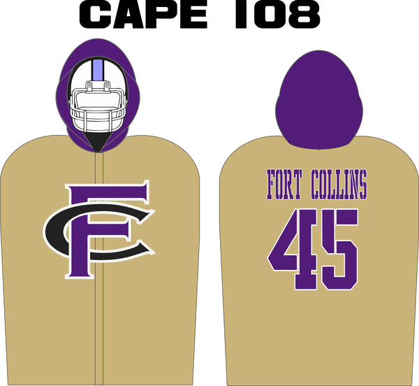 FOOTBALL SIDELINE CAPE FLEECE LINED  STYLE 108