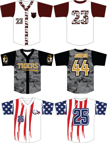 005 FULL BUTTON CUSTOM BASEBALL JERSEY