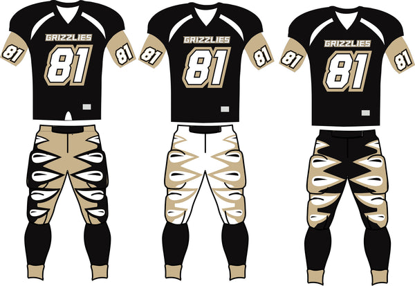 HYPE FOOTBALL UNIFORM GRIZZLY/BEAR COLLECTION