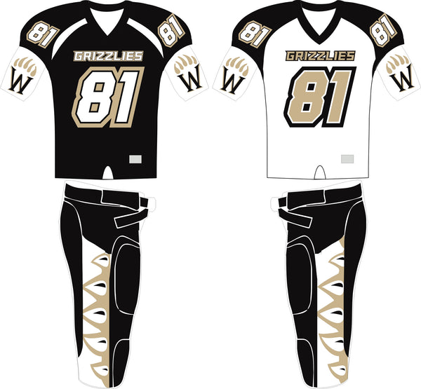 HYPE FOOTBALL UNIFORM GRIZZLY/BEAR COLLECTION