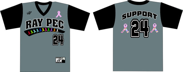 AX100 V NECK SET IN SLEEVE  BASEBALL JERSEY