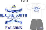 BASEBALL X GUN METAL SHORT  W/ PERFORMX T SHIRT PRACTICE SET