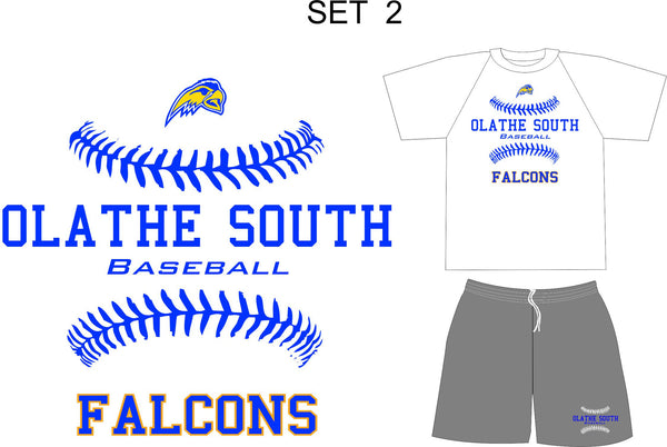 BASEBALL X GUN METAL SHORT  W/ PERFORMX T SHIRT PRACTICE SET