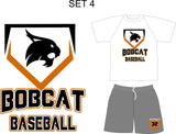 BASEBALL X GUN METAL SHORT  W/ PERFORMX T SHIRT PRACTICE SET