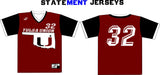 AX100 V NECK SET IN SLEEVE  BASEBALL JERSEY