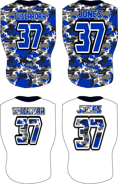 2017 TUSCARORA 7 on 7 SLEEVELESS COMPRESSION SHIRT CAMO & WHITE SET