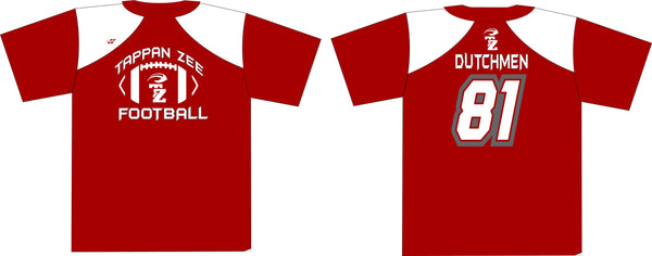 2019 TAPPAN ZEE  7 on 7 SHORT SLEEVE LOOSE DRY FIT SHIRT RED