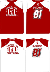 2019  TAPPAN ZEE  7 on 7 SLEEVELESS LOOSE DRY FIT SHIRT RED & WHITE SET