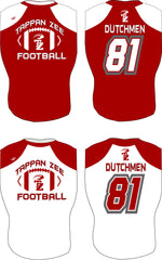 TAPPAN ZEE  7 on 7 SLEEVELESS COMPRESSION SHIRT RED & WHITE SET 2019