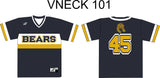 AX100 V NECK SET IN SLEEVE  BASEBALL JERSEY