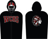 FOOTBALL SIDELINE CAPE FLEECE LINED  100 CUSTOM
