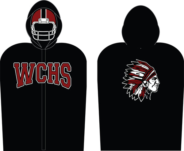FOOTBALL SIDELINE CAPE FLEECE LINED  100 CUSTOM