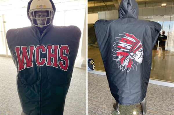 FOOTBALL SIDELINE CAPE FLEECE LINED  STYLE 108