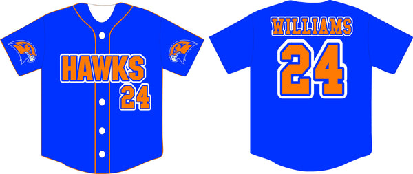 005 FULL BUTTON CUSTOM BASEBALL JERSEY